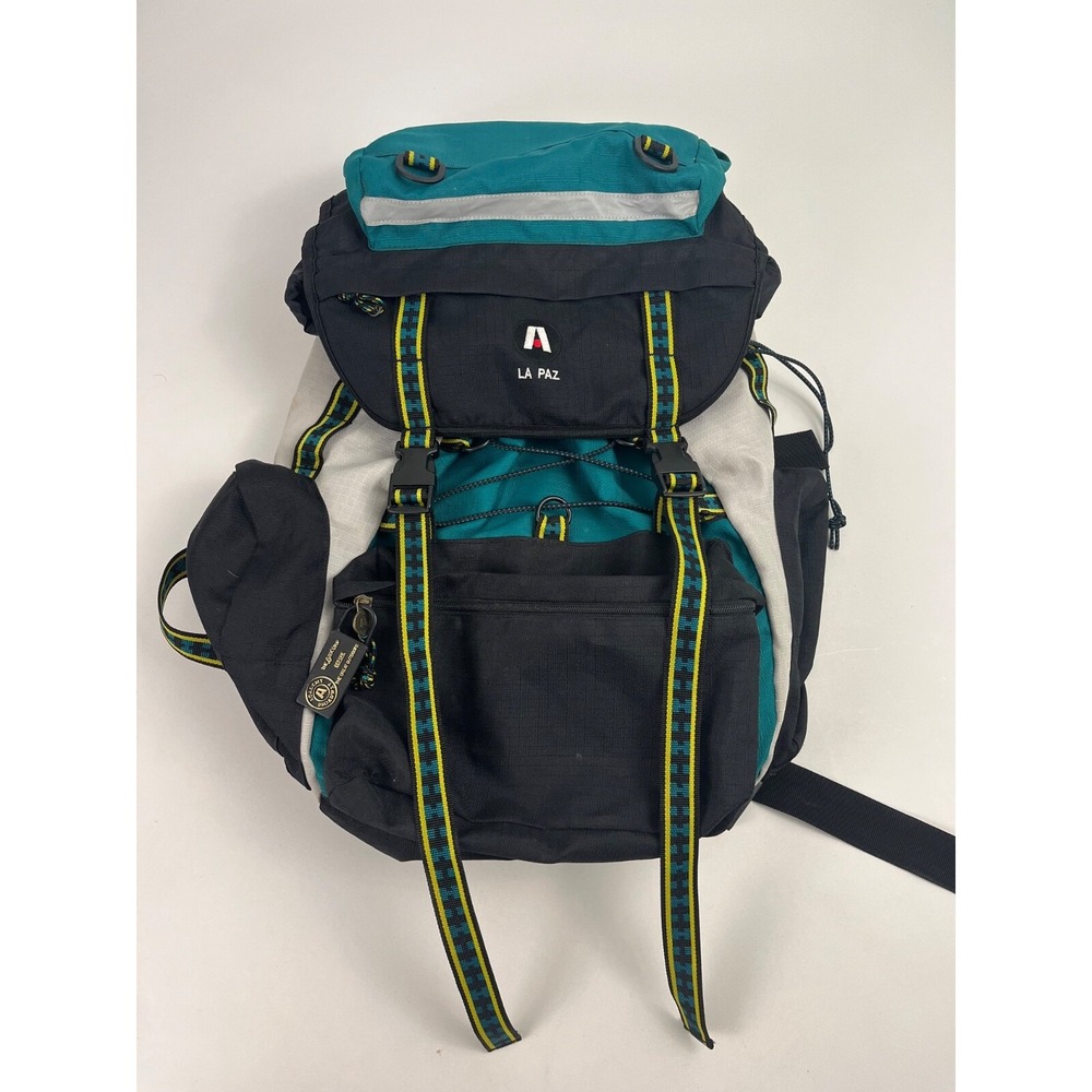 Vintage No Frame Academy Broadway La Paz Rucksack Backpack 50L Cap